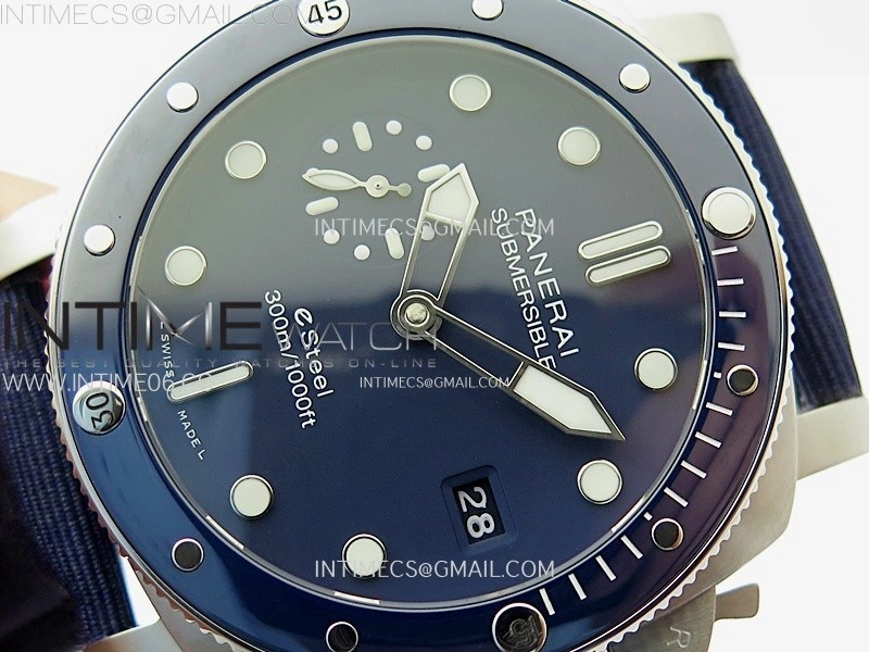 PAM1289 Y TTF Best Edition Blue Dial on Blue Leather Strap P.900 Clone